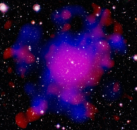 ESA/XMM-Newton (X-rays) ; ESO/WFI (optical) ; NASA/ESA & CFHT (dark matter) Abell