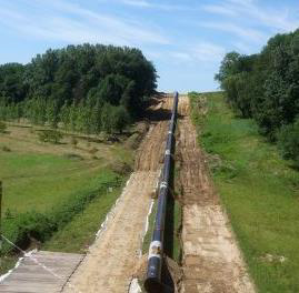 La nouvelle interconnexion dans le Val de Saône : un investissement d'1 Md€ qui a permis une croissance de l'odffre et une réduction des prix sur le marché de gros. ©GRTGaz