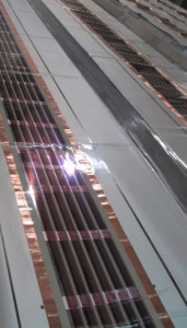 Modules photovoltaïques souples, au mètres, intégrables dans des structures polymères, dans le cadre d'un projet financé par l'Europe ( photo ISE Fraunhofer)