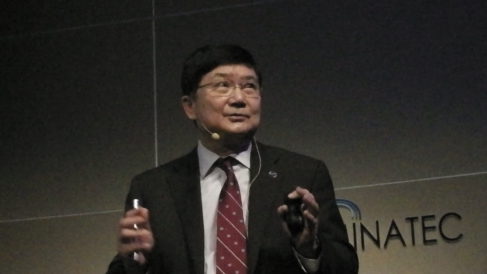 David Y H Pui, de l'Université du Minnesota, lors de Nanosafe 2016 à Grenoble.