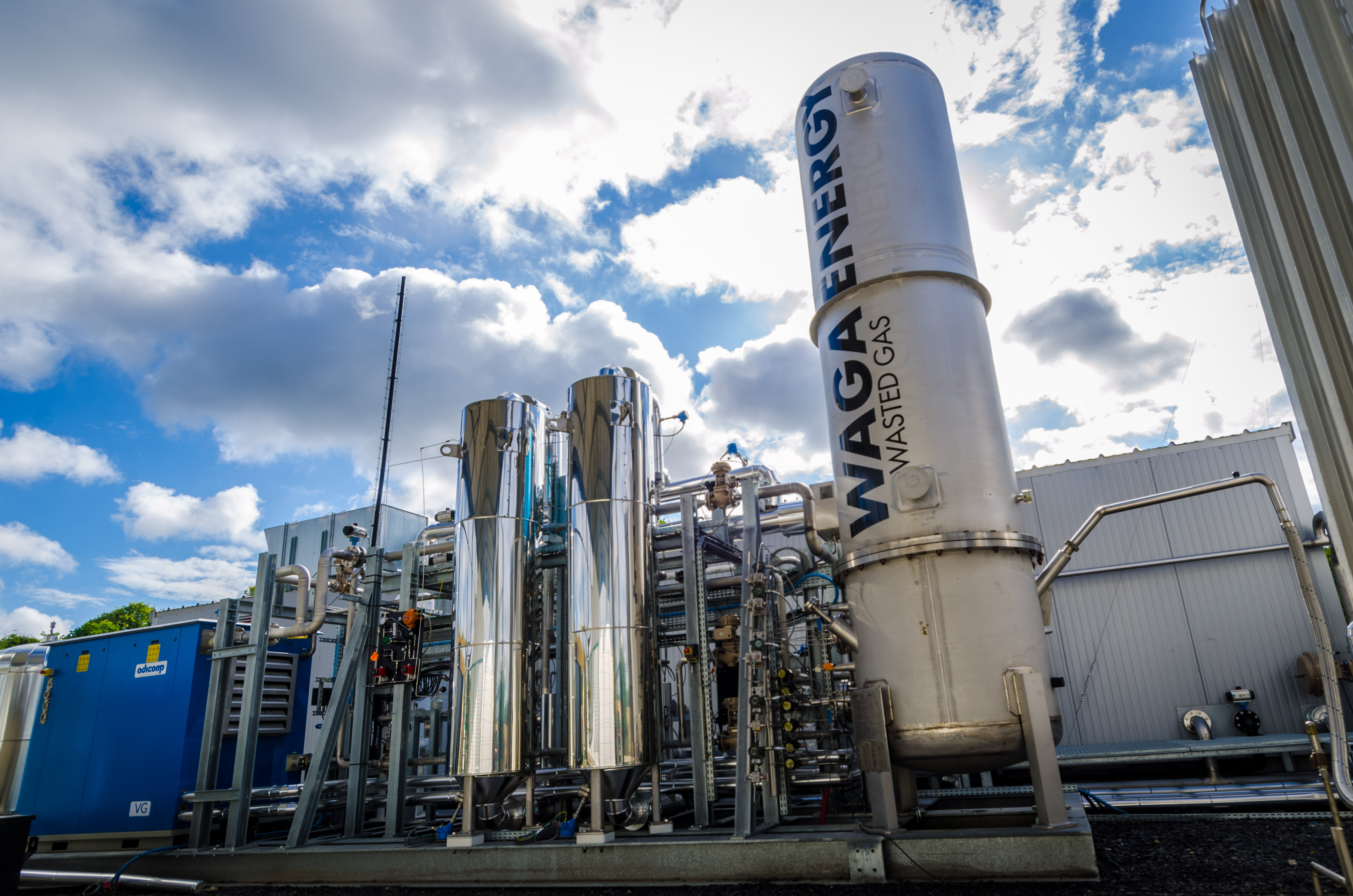La Wagabox du centre de stockage de St Maximin (Oise). ©Waga Energy