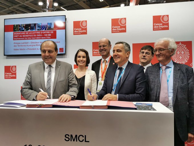 Couverture Haut Débit : la Banque des Territoires prête 100 millions d’euros au Syndicat d’énergie de l’Ain