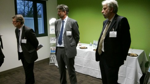De gauche à droite: Frédéfric, Hoffmann, directeur d'Axel One PPI, Pierre-Henri Bigeard, directeur géénral adjoint de l'IFPEN et Olivier Appert, président de l'IFPEN ( Enviscope.com)