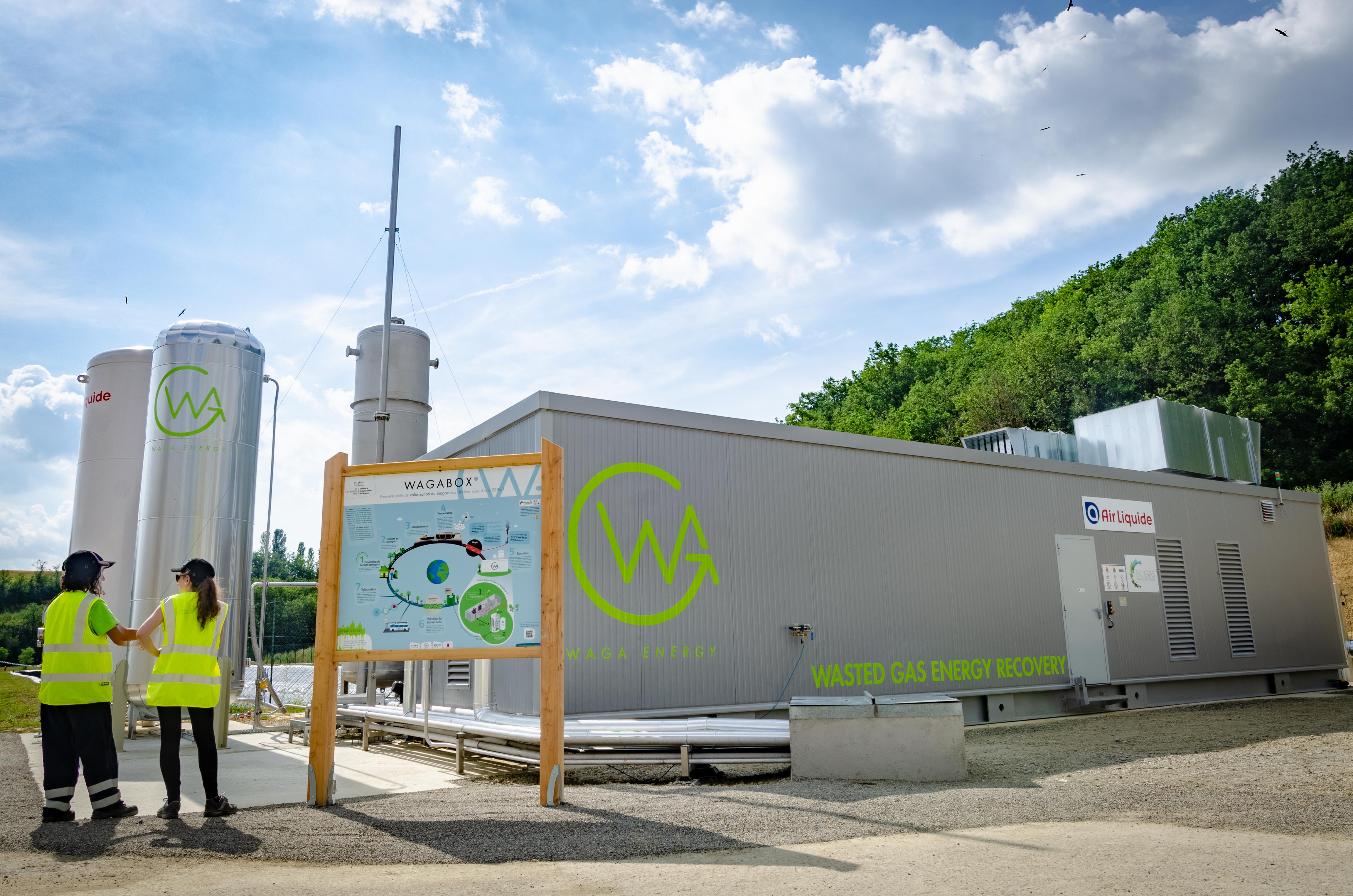 La Wagabox du centre de stockage de Pavie (Gers). ©Waga Energy