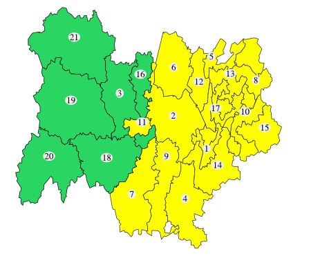 Air : vigilance jaune dans tout l’Est de la région Auvergne-Rhône-Alpes