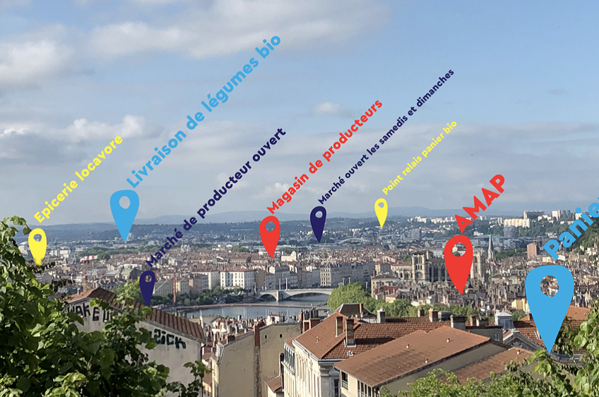 Se nourrir en local pendant le confinement en Métropole de Lyon : carte mise à jour