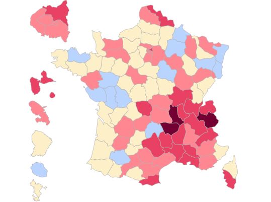 Loire, Haute-Loire et Savoie départements les plus touchés par la Covid-19