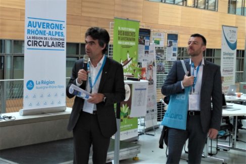 Eric Fournier, vice-président de la Région et Denis Cocconcelli, directeur du CIRIDD et de la plateforme Eclaira.org