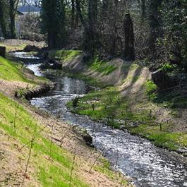 Des méandres ont été créés pour ralentir le courant et favoriser la biodiversité ( photo E Soudan)