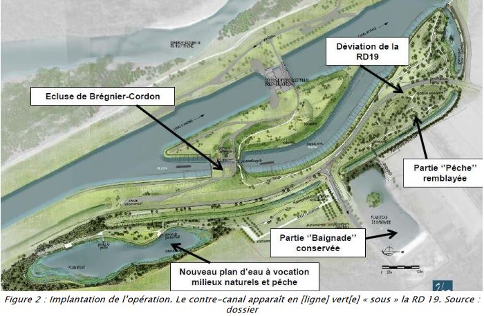 Écluse de Brégnier-Cordon : l’Autorité environnementale recommande un réexamen des choix de l’opération